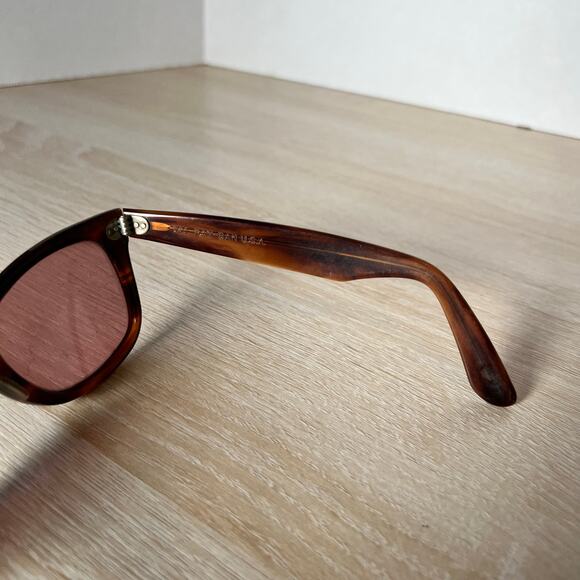 Vintage B&L Ray-Ban Wayfarer Sunglasses FRAMES ONLY Brown B&L 5024 READ - Picture 7 of 9